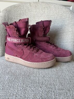 Nike High-Top vintage wine AF1 Sneakers the force is female